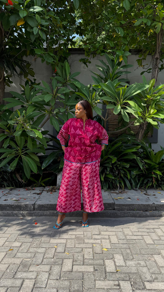 Arira Pink culottes set.