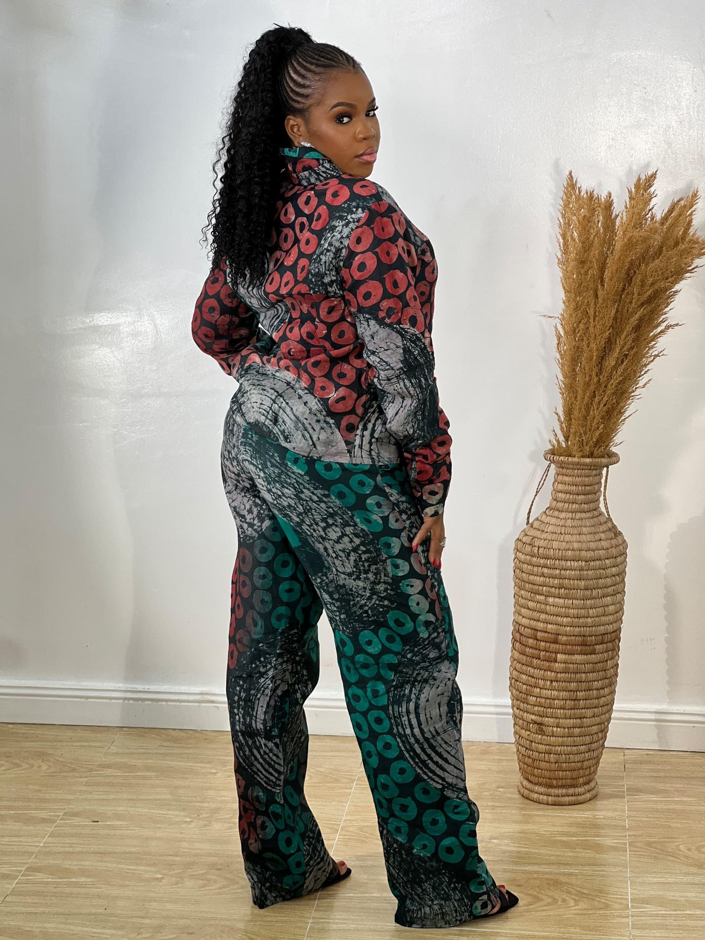 Ebonimode Toby Adire Linen Pant Set