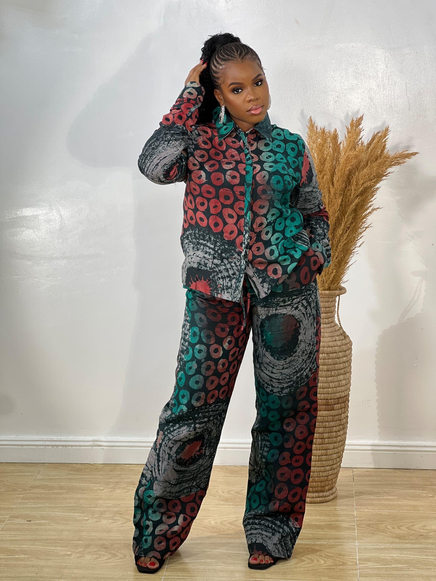 Ebonimode Toby Adire Linen Pant Set