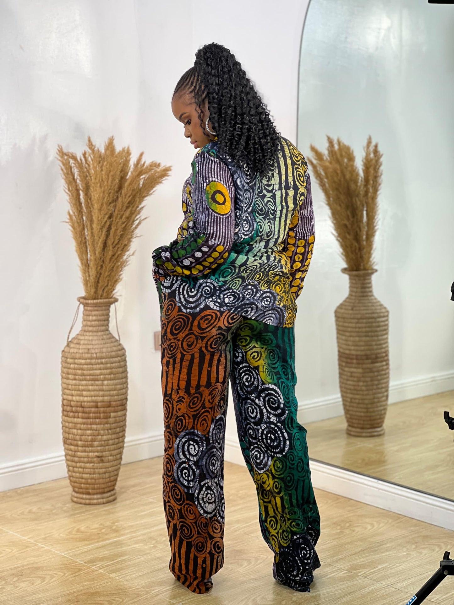 Ebonimode Toby Adire Linen Pant Set