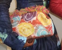 Ebonimode Adire Wine Clutch