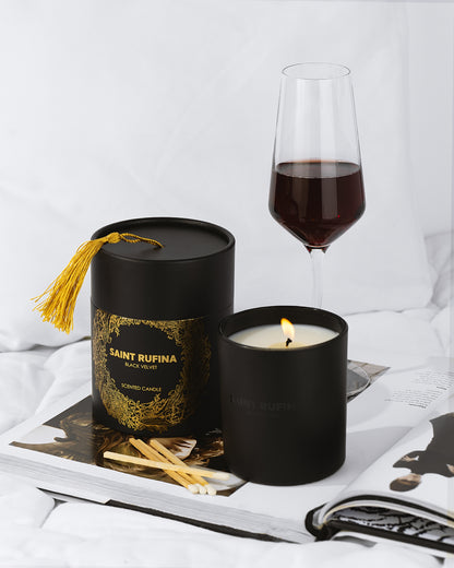 Saint Rufina Scented Candle 220g - Black Velvet