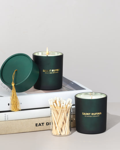 Saint Rufina Scented Candle 220g - Fig & Warm Cinnamon