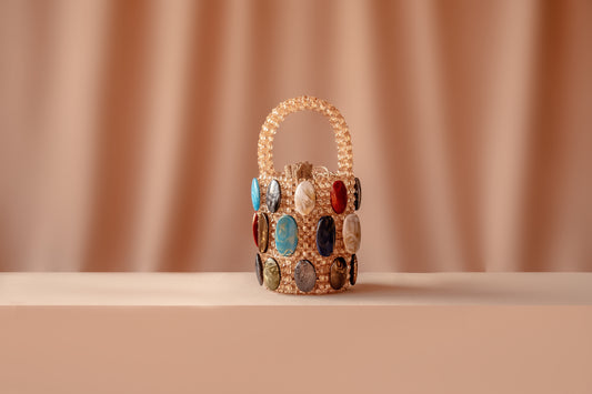 Afrique Kod Two-Toned Flat Beads