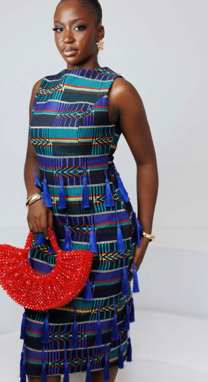 Kaaya-Lisa Akwete Tassel Dress