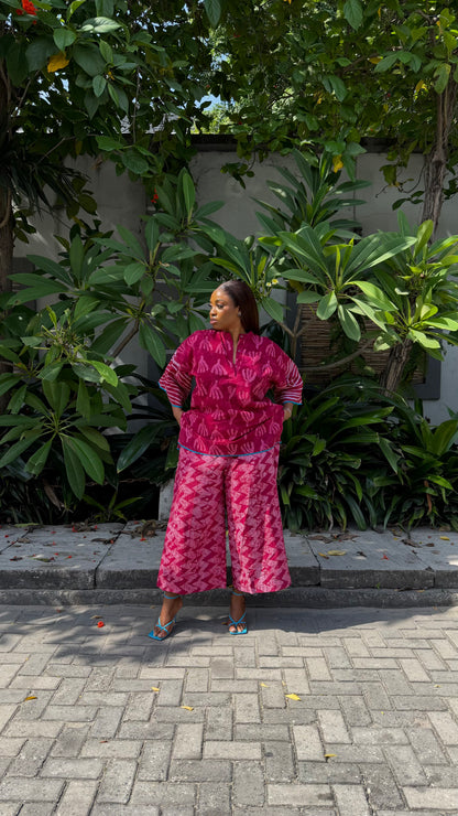 Arira Pink culottes set.