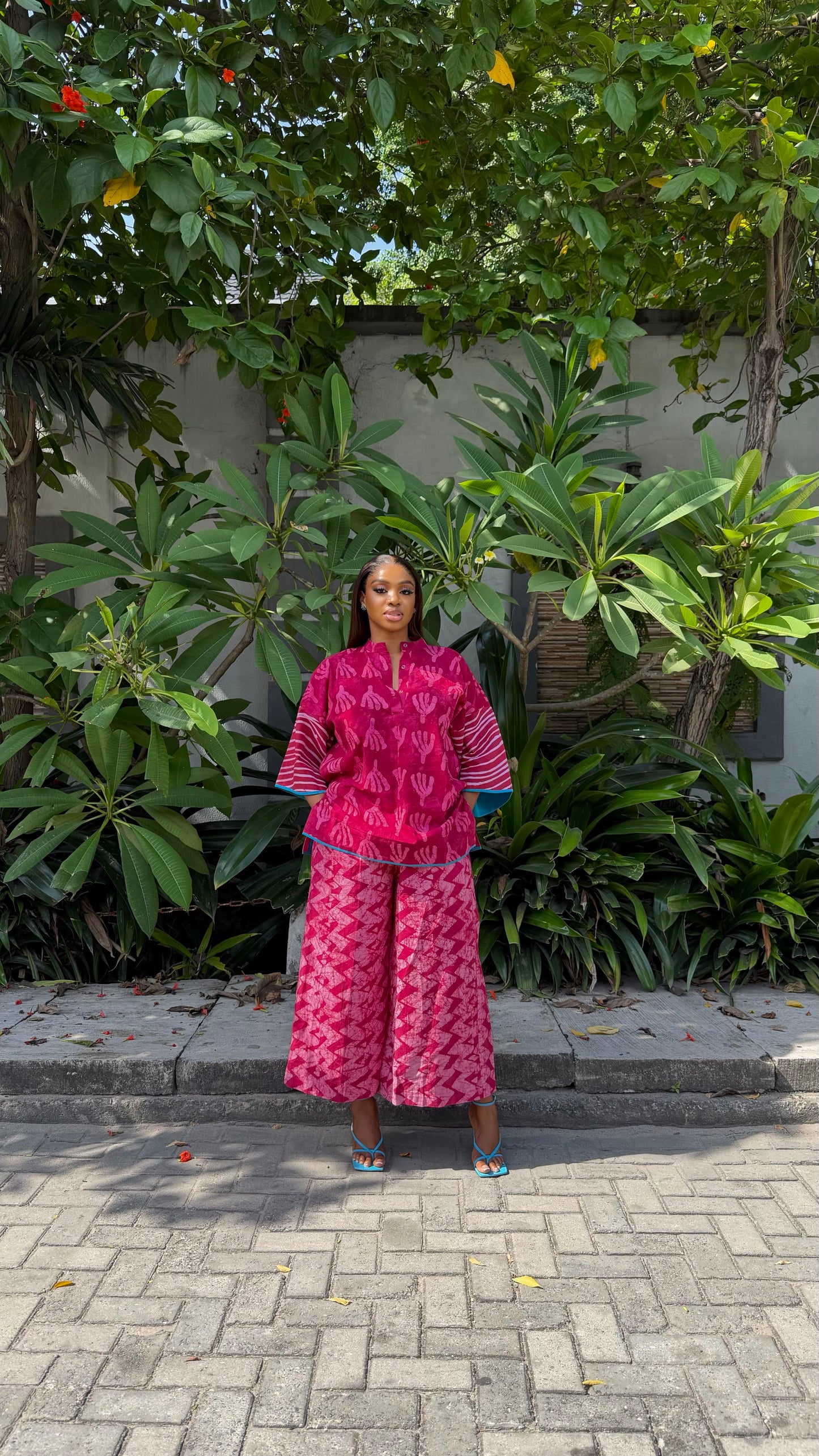 Arira Pink culottes set.