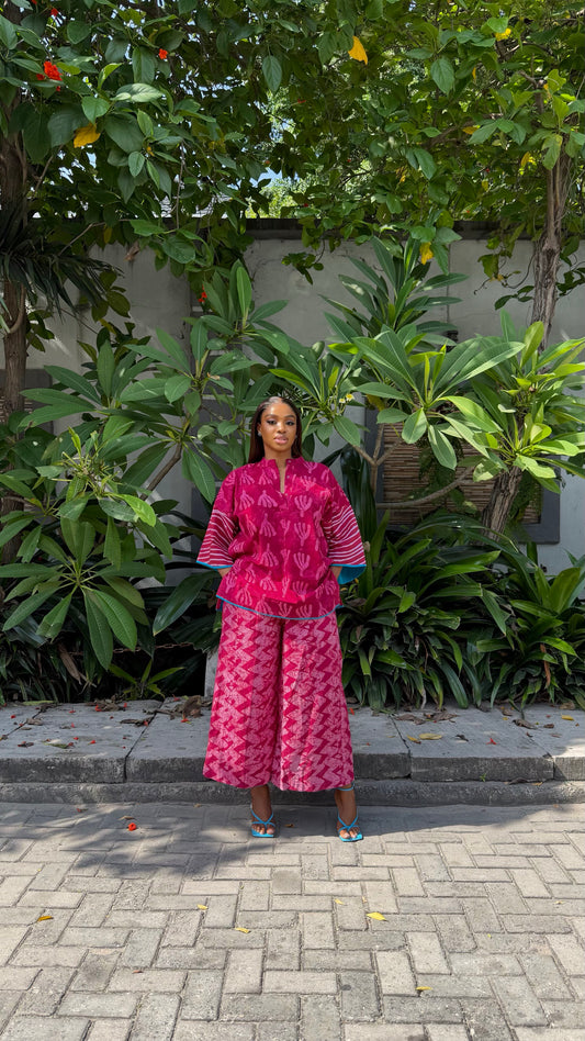 Arira Pink culottes set.
