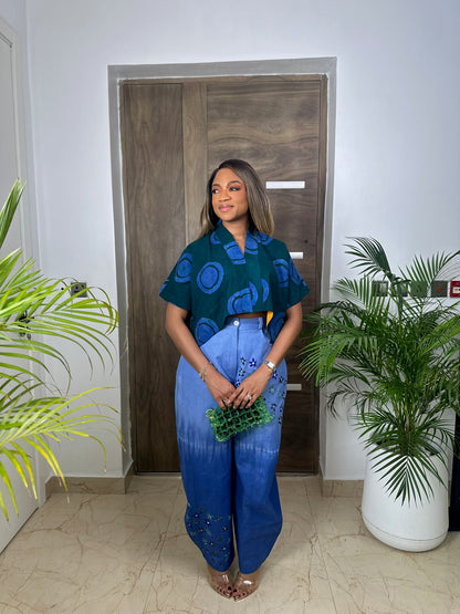Ebonimode Hand-painted Denim pants