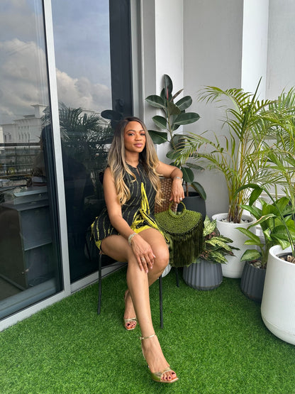 Arira Yellow shorts set