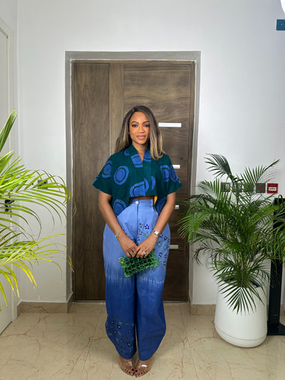 Ebonimode Hand-painted Denim pants