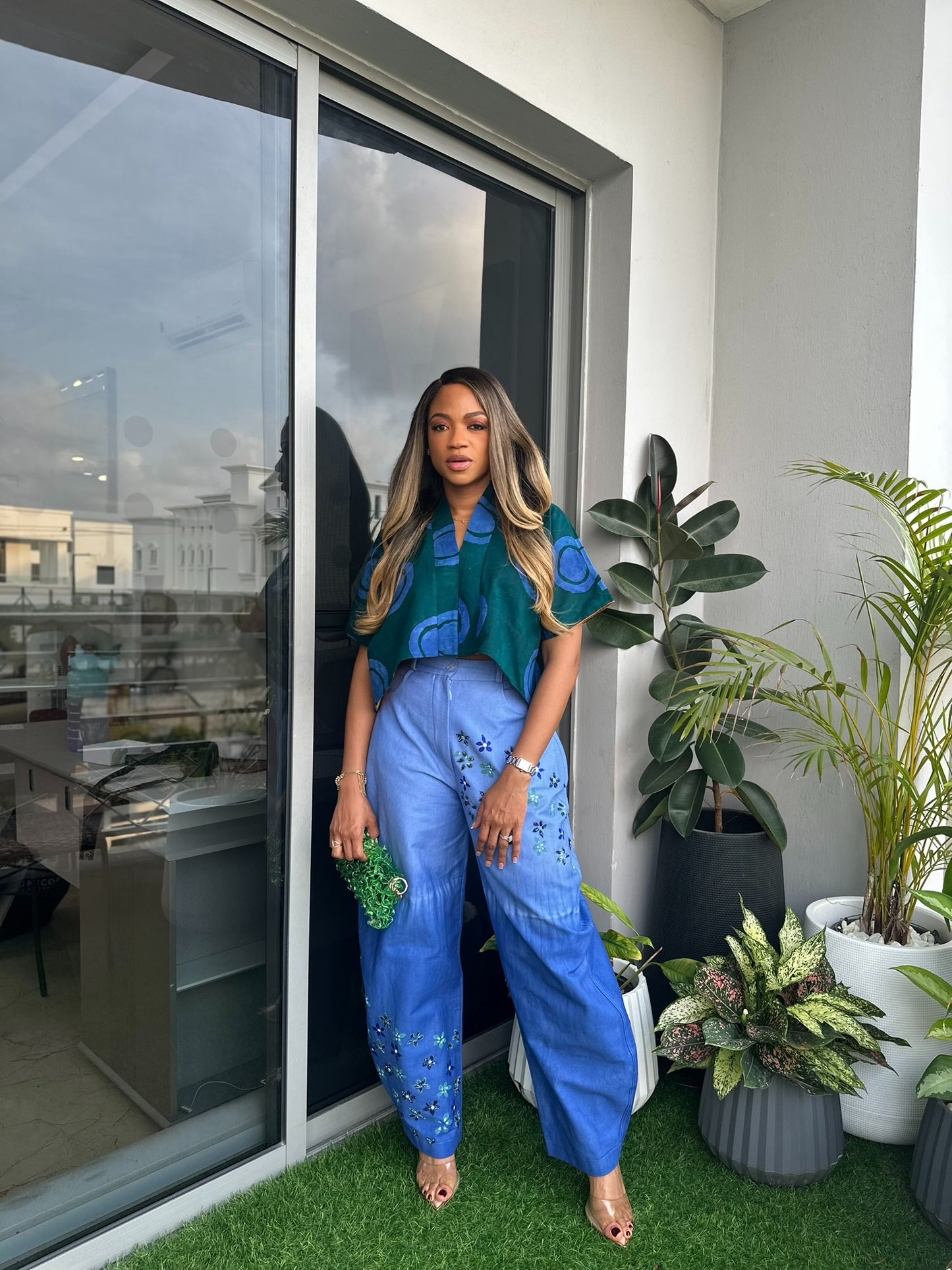 Ebonimode Hand-painted Denim pants