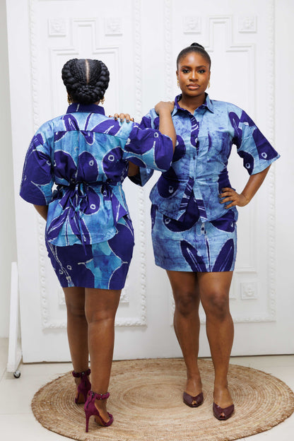 FSS Butterfly Batik Short Skirt Set