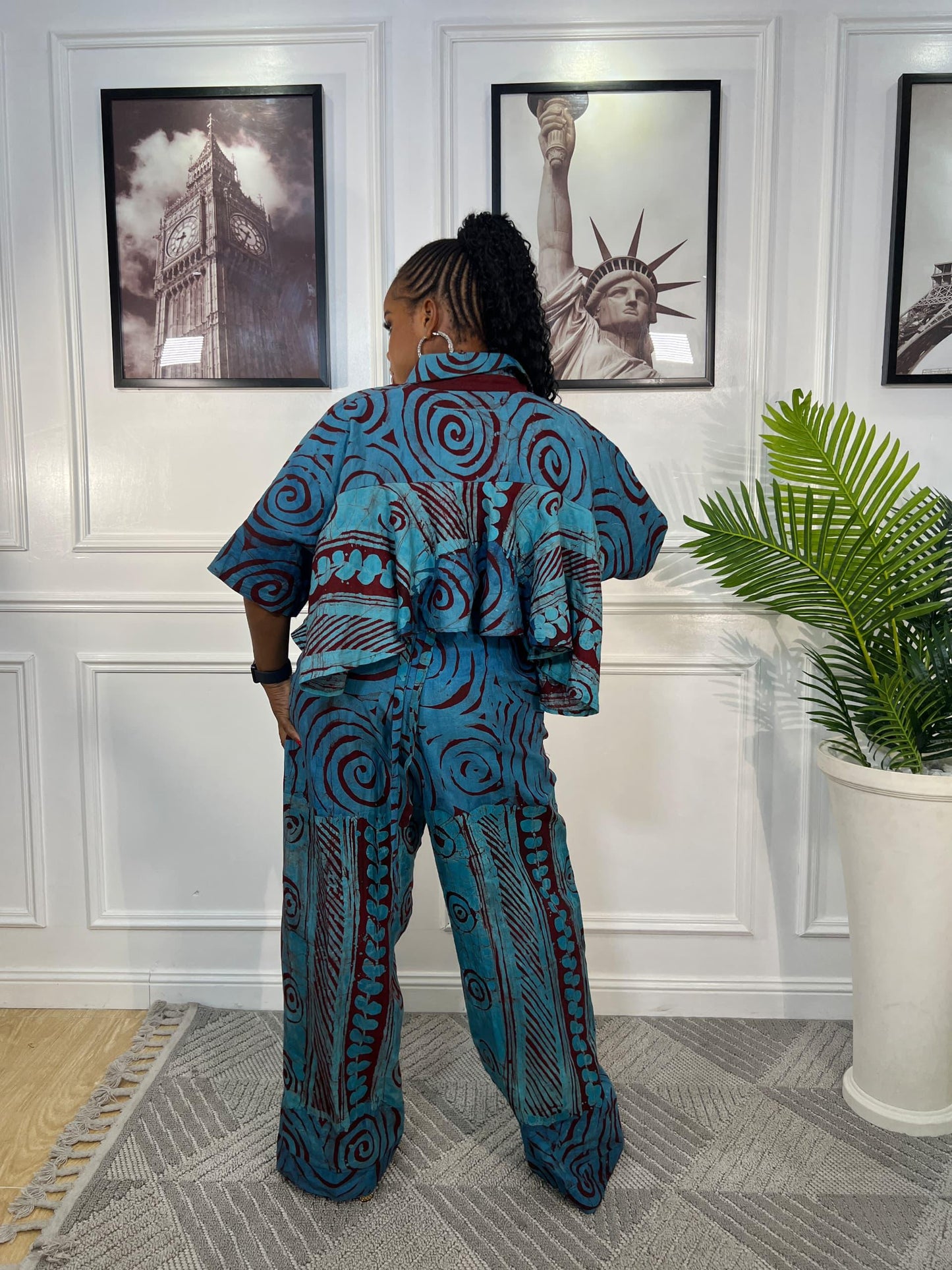 Ebonimode Tayomi Linen Pant set