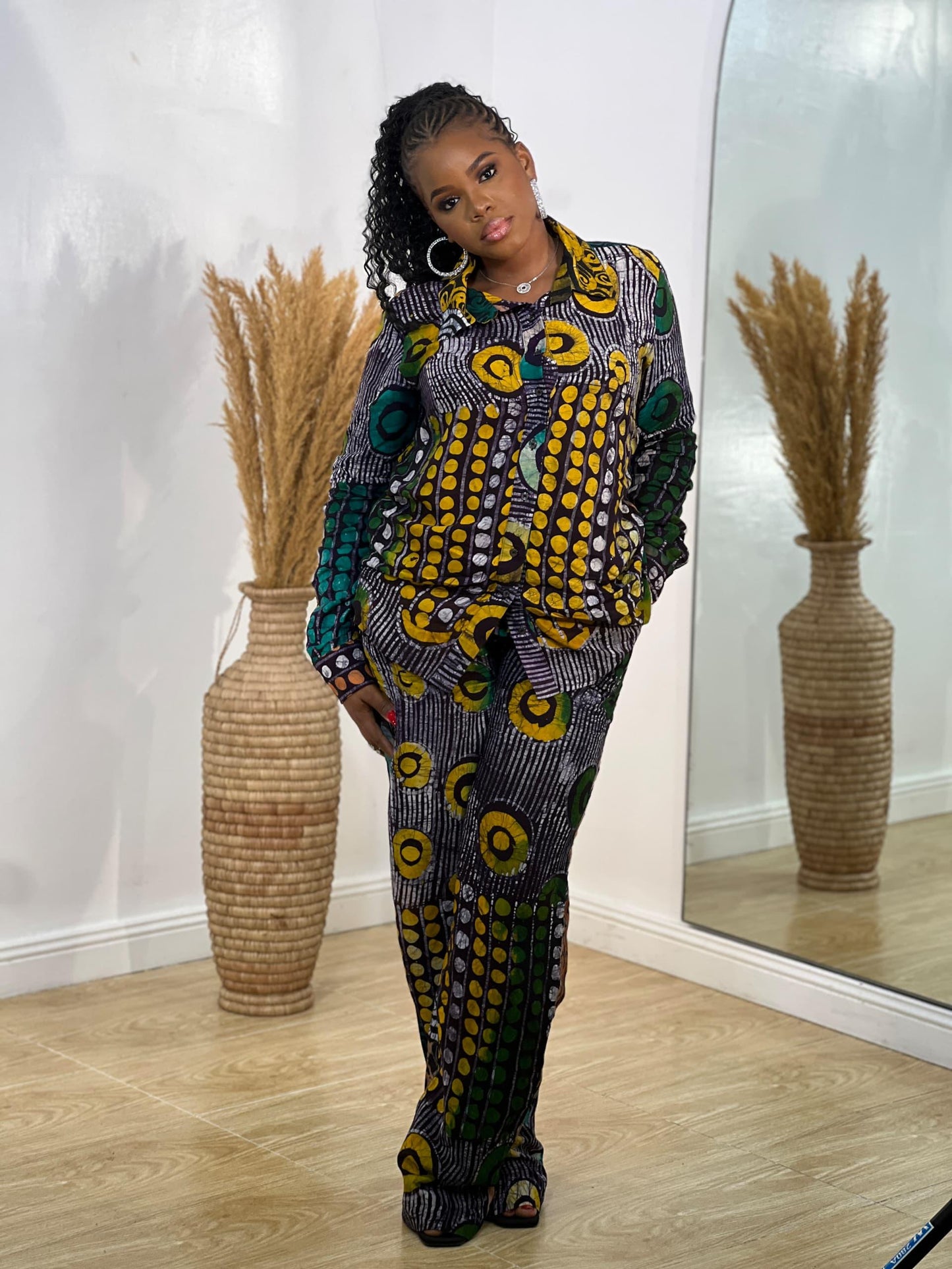 Ebonimode Toby Adire Linen Pant Set