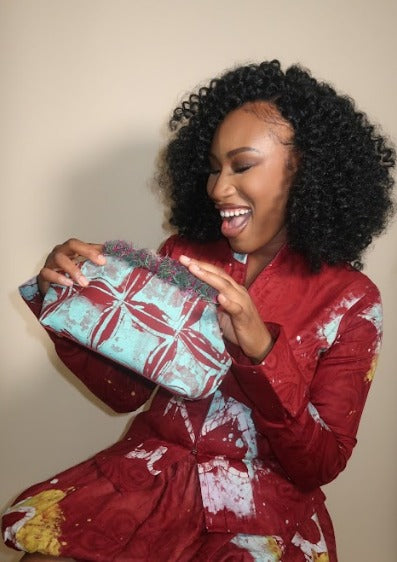 Ebonimode Adire Multicolor Clutch