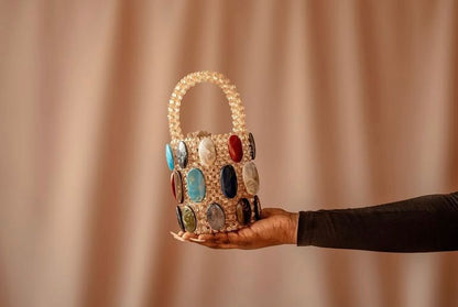 Afrique Kod Two-Toned Flat Beads